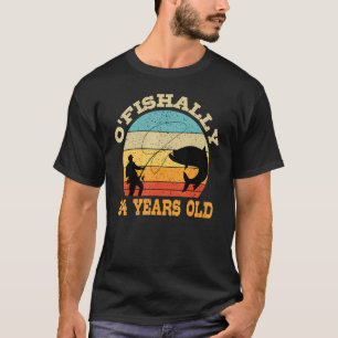 O'Fishally 24 Jahre alte Fischer-Geburtstag-Thema  T-Shirt