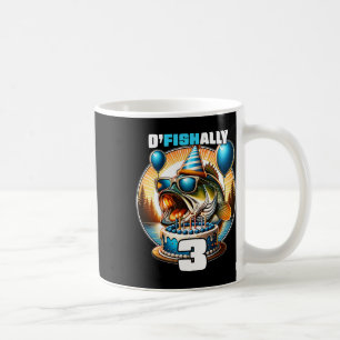 O'fishally 3 Jahre alte Fischer-Geburtstag 3. Gebu Kaffeetasse