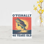 Ofishally 40 Jahre alt 1985 Fischerei Fischer 40. Karte (Gelbe Blume)