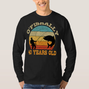O'Fishally 40 Jahre alt Angeln Geburtstag Thema Pa T-Shirt