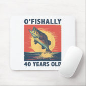 Ofishally 40 Years Old 1985 Fishing Fisherman 40th Mousepad (Mit Mouse)