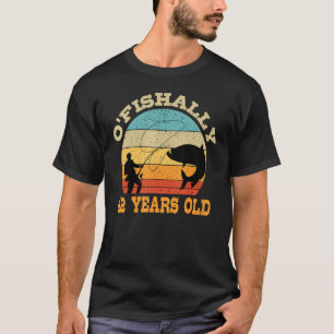 O'Fishally 42 Jahre altes Angeln Geburtstag Thema  T-Shirt