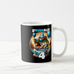O'fishally 4 Jahre alte Fischerei Geburtstag 4. Bd Kaffeetasse