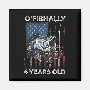 Ofishally 4 Jahre altes T-Shirt 4. Geburtstag Ange Magnet