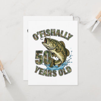 OFishally 50 Jahre alt Angler-Fan 50. Geburtstag Einladung