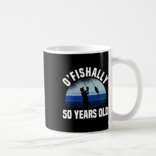 Ofishally 50 Jahre alter Fischer 50. Geburtstag Fi Kaffeetasse