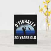 Ofishally 50 Years Old Fisherman 50 th Birthday Fi Karte (Gelbe Blume)