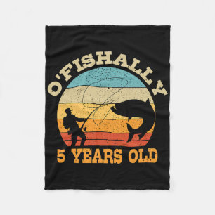 O'fishally 5 Jahre alte Fischerei-Geburtstags-Them Fleecedecke