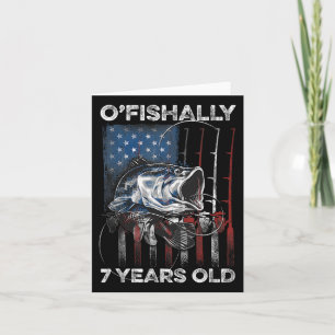 Ofishally 7 Jahre alt Shirt 7. Geburtstag Angeln U Karte