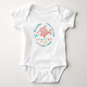 OFish'ally A Family Fish Geeignete Adoption Gesche Baby Strampler