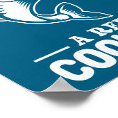 Ofishally A Reel Cool Dad Funny Fishing Lover  Poster (Ecke)