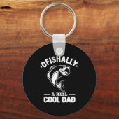 Ofishally A Reel Cool Dad Funny Fishing Lover Schlüsselanhänger (Vorderseite)