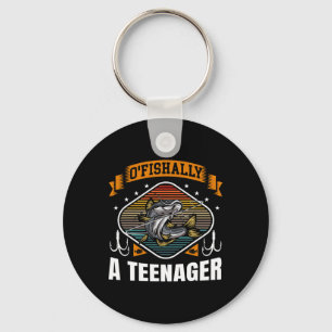 O'fishally ein Teenager 13. Geburtstag Angeln 13 J Schlüsselanhänger