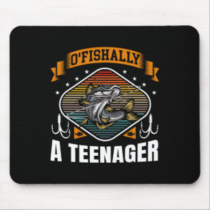 O'fishally ein Teenager 13. Geburtstag Fischen 13 Mousepad