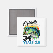 Ofishally &#; Jahre alt &#; Geburtsfischen B Magnet (Vorderseite/Rückseite)