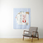 Ofishally One Birthday Personalized Banner Wandteppich (Beispiel)