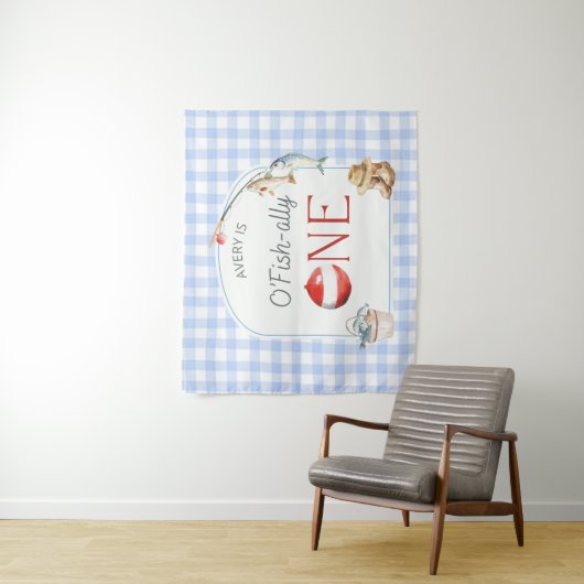 Ofishally One Birthday Personalized Banner  Wandteppich (Beispiel)