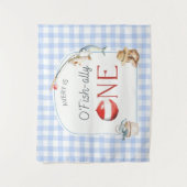 Ofishally One Birthday Personalized Banner Wandteppich (Vorderseite)