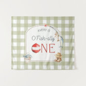 Ofishally One Birthday Personalized Banner Wandteppich (Vorderseite (Horizontal))