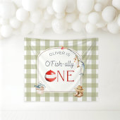 Ofishally One Birthday Personalized Banner Wandteppich