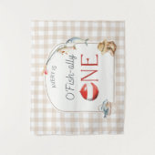 Ofishally One Birthday Personalized Banner Wandteppich (Vorderseite)