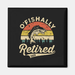 O'fishally Rentner Wortwitz Angler Rentner Magnet