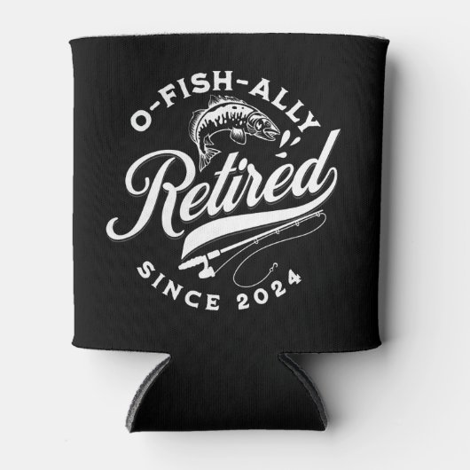 Ofishally Retired 2024 Funny Fishing Dosenkühler (Vorderseite)