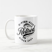 Ofishally Retired 2024 Funny Fishing Kaffeetasse (Links)