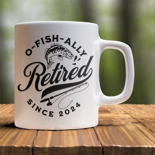 Ofishally Retired 2024 Funny Fishing Kaffeetasse