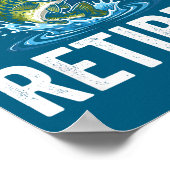 Ofishally Retired 2026 Funny Fishing Retirement Fi Poster (Ecke)