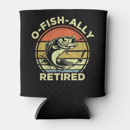 Ofishally Retired Funny Fishing Dosenkühler (Vorderseite)