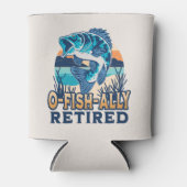 Ofishally Retired Funny Fishing Dosenkühler (Vorderseite)