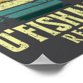 Ofishally Retired Funny Fishing Retirement  Poster (Ecke)