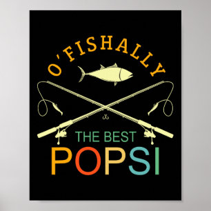 Ofishally The Best Popsi Vintage Angeln Opa Poster
