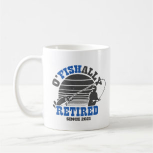 Ofishaltig erschöpfte Fischerei Ruhestand Geschen Kaffeetasse