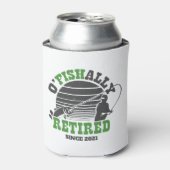 Ofishaltig erschöpfte Fischerei Ruhestand Geschenk Dosenkühler (Kanne Vorderseite)