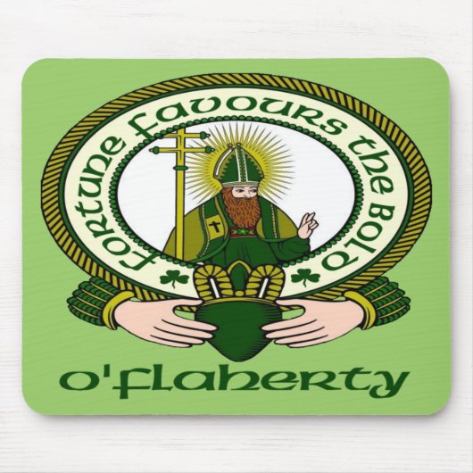O'Flaherty Clan-Motto-Mausunterlage Mousepad (Vorne)
