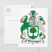 O'Flanagan Familienwappen Postkarte (Vorne/Hinten)