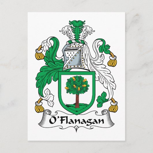 O'Flanagan Familienwappen Postkarte (Vorderseite)