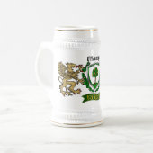 O'Flannagan/Flannagan Irish Shield Beer Stein Bierglas (Vorderseite Links)