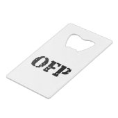 OFP GELDBEUTEL FLASCHENÖFFNER (Rückseite Schrägansicht)