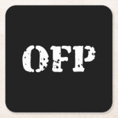 OFP RECHTECKIGER PAPPUNTERSETZER (Vorderseite)