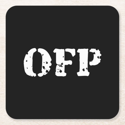 OFP RECHTECKIGER PAPPUNTERSETZER (Vorderseite)