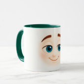 oft crush smile – sweet blue eyed emoji tasse (Vorderseite Links)
