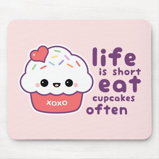 Oft essen Cupcakes Mousepad (Vorne)