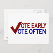 Oft frühzeitig abstimmen postkarte (Vorne/Hinten)