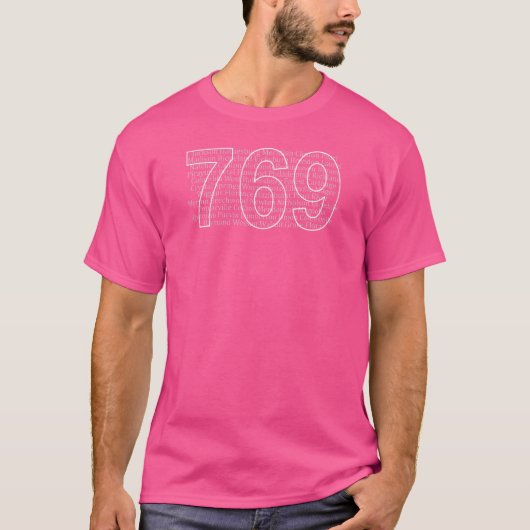 Oft Imitated Niemals duplizierter Bereichscode 769 T-Shirt (Vorderseite)