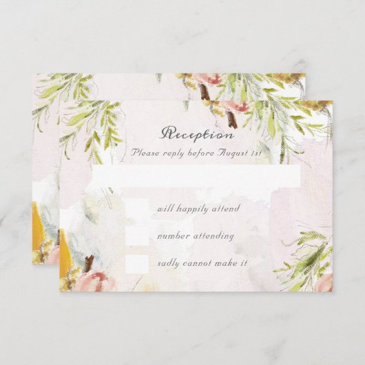 Oft in Frühlingszwiebeln gezeichnet RSVP Karte (Vorne/Hinten)