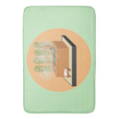 Ofuro Zen Bathtub mit Bamboo Bath Mat Badematte (Vorderseite Vertikal)