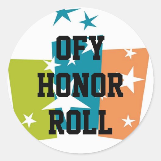 OFY Honor Roll klein Runder Aufkleber (Vorderseite)